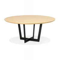 KADIMA DESIGN Esstisch Rund aus Holz Metall | Designertisch