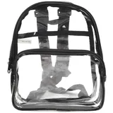 Durchsichtiger Rucksack, Durchsichtiger Rucksack mit Verstärkten Trägern und Vorderer Zubehörtasche, Robuster Transparenter PVC-Rucksack, Kleine Wasserdichte Sommertasche für Schulkonzerte, Sportveran