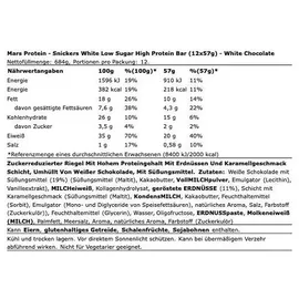 Mars Protein Proteinriegel White Chocolate Riegel 12 x 57 g