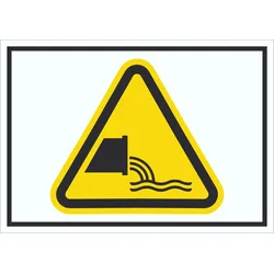Schild Warnung Abwassereinleitung Symbol A3 (297x420mm)