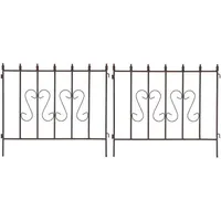 Estexo Zierzaun 72 x 67 cm Rot/Metall
