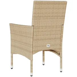 vidaXL Gartenstuhl 55,1 x 63,5 x 24,1 cm beige 2 St.