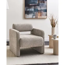 Beliani Sessel HALLSBERG Bouclé 72 x 70 x 70 cm Taupe