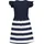 blue seven "Blue Seven Mädchen Kleid gestreift", Mädchen, Gr. 116, 5950, nachtblau, 95% Baumwolle, 5% Elasthan, normal, Rundhals, Kleider Jerseykleid