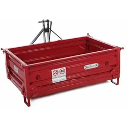 Heckcontainer für Traktor GeoTech TRP 160 - kippbar - 3 abnehmbare Bordwände