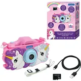 Lexibook Lexibook, Einhorn, 4-in-1-Kamera für Kinder mit Schutz, Foto-, Video-, MP3- und Spielfunktionen, 15 Rahmen zur Personalisierung Ihrer Fotos, 8-GB-Speicherkarte enthalten, DJ078UNI