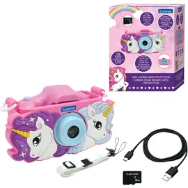 Lexibook Lexibook, Einhorn, 4-in-1-Kamera für Kinder mit Schutz, Foto-, Video-, MP3- und Spielfunktionen, 15 Rahmen zur Personalisierung Ihrer Fotos, 8-GB-Speicherkarte enthalten, DJ078UNI