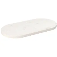 VidaXL Tischplatte Weiß 70x35x2,5 cm Massivholz Kiefer Oval