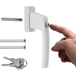 Abschließbare Fenstergriffe ergonomisch Aluminium 1 Stück
