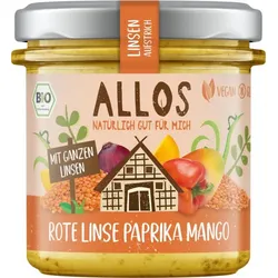 Allos Linsen-Aufstrich Rote Linse Paprika Mango bio