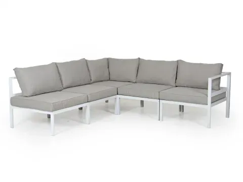 Brafab Leone Loungegarnitur, Aluminium weiß, inkl. Polster
