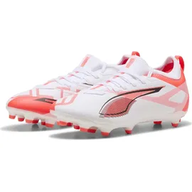 Puma Ultra 5 Match FG/AG Fußballschuhe Kinder 01 white/black/glowing red 33
