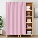 LIVEINU Schrankvorhänge für Küche, Kleiderschrank, Badezimmer, Staubdichter Vorhang für Regale, Wandpaneele, hängende Tür, Japanische Noren, Klettband Selbstklebend 80x140cm Rosa