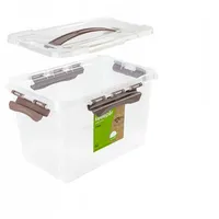 KEEEPER Aufbewahrungsbox 6,6 Liter, Deckel mit Griff, 29x19x18, grau