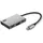 Act USB-C Hub with USB C, USB A (USB-C, 4 Ports), Dockingstation + USB Hub, Grau