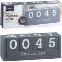 Countdown Würfel aus Holz, 18,5x7cm, Urlaub, Weihnachten, Geburt, Geburtstag, Ruhestand, Prüfung