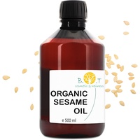 B.O.T cosmetic & wellness - Bio-Sesamöl 100% natürlich und kaltgepresst | Haut- und Haarpflege | Ayurveda Massageöl | Vielseitige Verwendung, Neutral, 500 ml 1er Pack