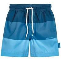 Playshoes Jungen Badehose Boardshorts, Blau Color Block, 86-92