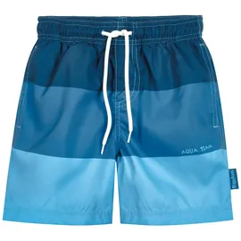 Playshoes Jungen Badehose Boardshorts, Blau Color Block, 86-92