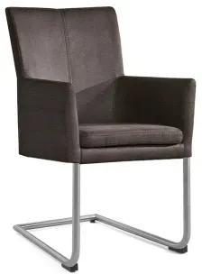 Niehoff Colorado Schwingstuhl AL 642, Rundstahl, Microfaser Atlantis anthrazit