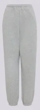 NIKE HOSE W NK STDO FLC MW HR OS CFF PNT - Grau - L