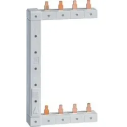 Hager KCF663S Phasenschiene senkrecht 63A links/rechts (sym.) L1L2L3N zu L1L2L3N 125mm 2-reihi.Senkrechte Phasenschienen zum Verteilen der