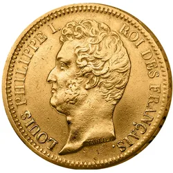 Komplett-Set Frankreich Gold-Francs Louis-Philippe I.
