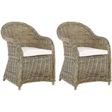 Beliani Sessel Susua Baumwolle 54 x 87 x 67 cm Beige
