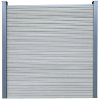 Tetzner & Jentzsch WPC-Steckzaun-Set 179 x 180 cm Silber