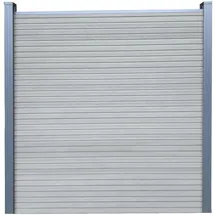 Tetzner & Jentzsch WPC-Steckzaun-Set 179 x 180 cm Silber