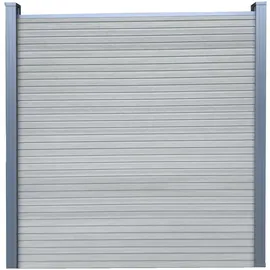 Tetzner & Jentzsch WPC-Steckzaun-Set 179 x 180 cm Silber
