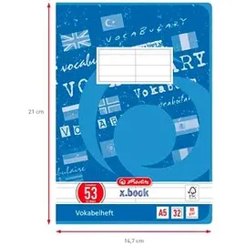 Herlitz Vokabelheft A5 Lineatur 53 32 Blatt