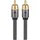 goobay Mono-Cinchkabel 3 m Schwarz/Silber