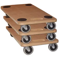 BigDean 3x Möbelroller Transportroller 250kg Rollbrett MDF Möbel Hund Roller
