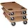 BigDean 3x Möbelroller Transportroller 250kg Rollbrett MDF Möbel Hund Roller