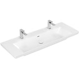 Villeroy & Boch Subway 3.0 Schrank-Waschtisch 1300 x 470 mm 2 Hahnlöcher/mit Überlauf, Stone White C-plus