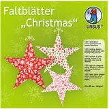 Buntpapierfabrik Ludwig Bähr Ursus 3295199 - Faltblätter Christmas, 80g/qm 20x20cm VE=120 Blatt 10 Motive