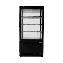 Saro Mini-Umluftkühlvitrine, Modell SC 70, Schwarz