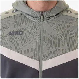 Jako Iconic Trainingsjacke mit Kapuze 852 anthra light/mintgrün/soft grey L