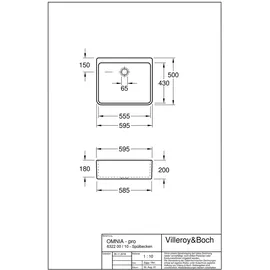 Villeroy & Boch O.novo Spülbecken 59,5 x 50 cm (63220001)