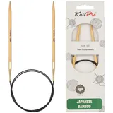 KnitPro K22249 Rundstricknadel, Bamboo, Gold, 80 cm x 5 mm
