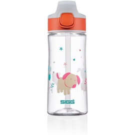 Sigg Miracle Kinder Trinkflasche (0.45 L), Kinderflasche mit auslaufsicherem Deckel, einhändig bedienbare Trinkflasche mit Strohhalm