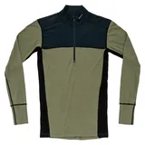 Devold Lauparen Merino 190 Zip Neck Herren Funktionsshirt-Grün-L