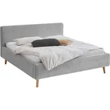 Meise Möbel meise.möbel Polsterbett Mattis 160 x 200 cm Stoff Grau