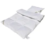 Betten Hofmann Baby Kinder Daunenbett Ganzjahresdecke Daunendecke Set 100x135 cm mit Kopfkissen 40x60 cm, Naturprodukt, leicht und warm, waschbar