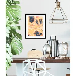 queence Bild »Fritzi«, Obst-Obst Bilder-Essen-Lebensmittel-Kunst, (1 St.), gerahmt queence Farbe Rahmen: schwarz + Farbe Bild(er): gelb