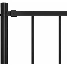 vidaXL Zaunelement mit Pfosten 1,7 x 0,75 m Schwarz/Stahl