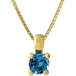 Acalee 80-1003-03 Anhänger Gold 333 / 8K Topas London Blau + vergoldete Kette