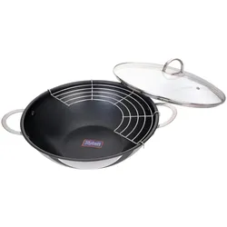 GRÄWE Wok-Set 32 cm mit Beschichtung, Serie Pro-Line