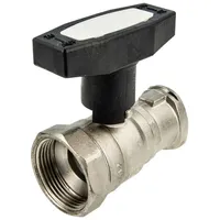 tecuro Kugelhahn 1 1/4 IG x Flansch (1 1/2 -DN 25) mit ISO-T-Griff